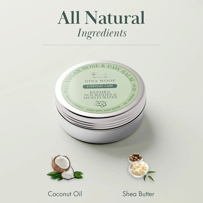 Creme Vegan para Cães - Almofadas das patas e Nariz - cera e BEJOOY - hidratante natural com ingredientes orgânicos e manteiga de karité - 100% seguro para lamber (50 ml) - PetDoctors - Loja Online