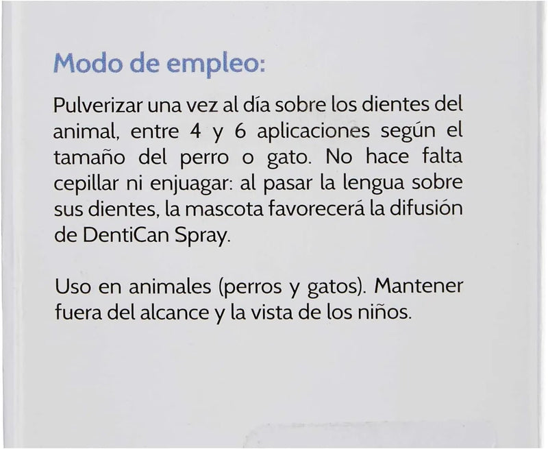 Dentífrico em Spray para Cães e Gatos - Dentican Spray dental, 125 ml - PetDoctors - Loja Online