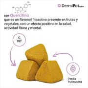 Dermipet Supra para Alergias e intolerâncias em gatos e cães - Botão Frutescens, Rihzoma Curcumae, Quercetina, vitamina C - PetDoctors - Loja Online