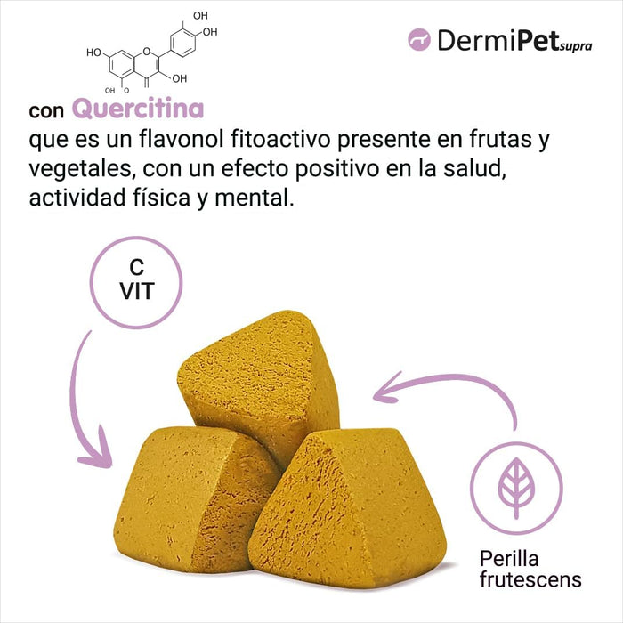 Dermipet Supra para Alergias e intolerâncias em gatos e cães - Botão Frutescens, Rihzoma Curcumae, Quercetina, vitamina C - PetDoctors - Loja Online