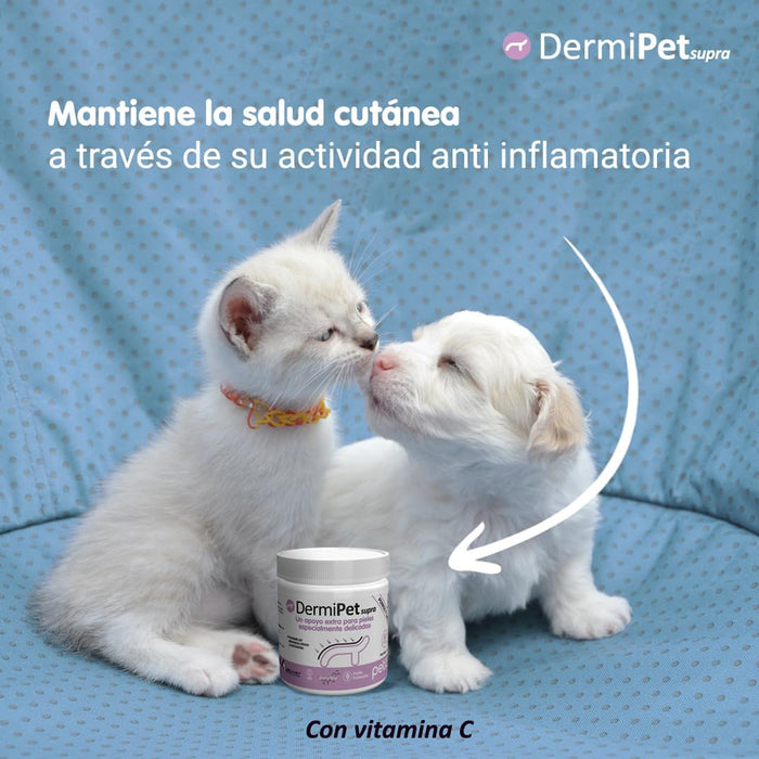 Dermipet Supra para Alergias e intolerâncias em gatos e cães - Botão Frutescens, Rihzoma Curcumae, Quercetina, vitamina C - PetDoctors - Loja Online