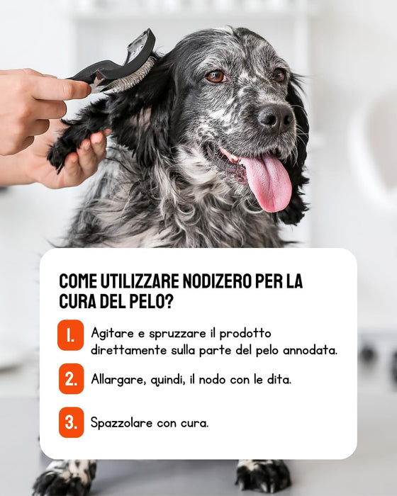 Desembaraçante de nós para cães ou gatos spray instantâneo - ideal para desfazer nós de pelo - evita a formação de nós - PetDoctors - Loja Online