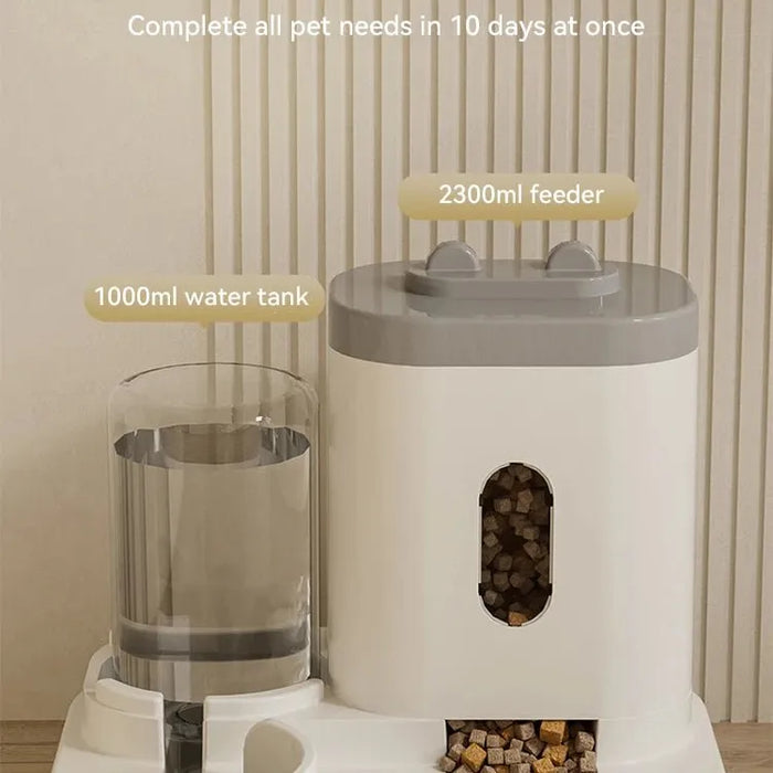 Dispensador de água e alimentos para gatos, com grande capacidade, abastecimento de água potável + recipiente de alimentos - PetDoctors - Loja Online