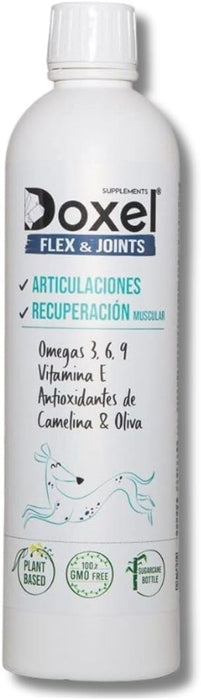 Doxel Articulações 1 L, Flex and Joints, óleo para cães, suplementos naturais nutricionais, antioxidantes, recuperação muscular, sistema imunitário reforçado - PetDoctors - Loja Online