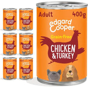 Edgard & Cooper Comida húmida para Cães, Puppy e Júnior - Sem cereais 400 gr x 6 latas, alimentação saudável saborosa e equilibrada - PetDoctors - Loja Online