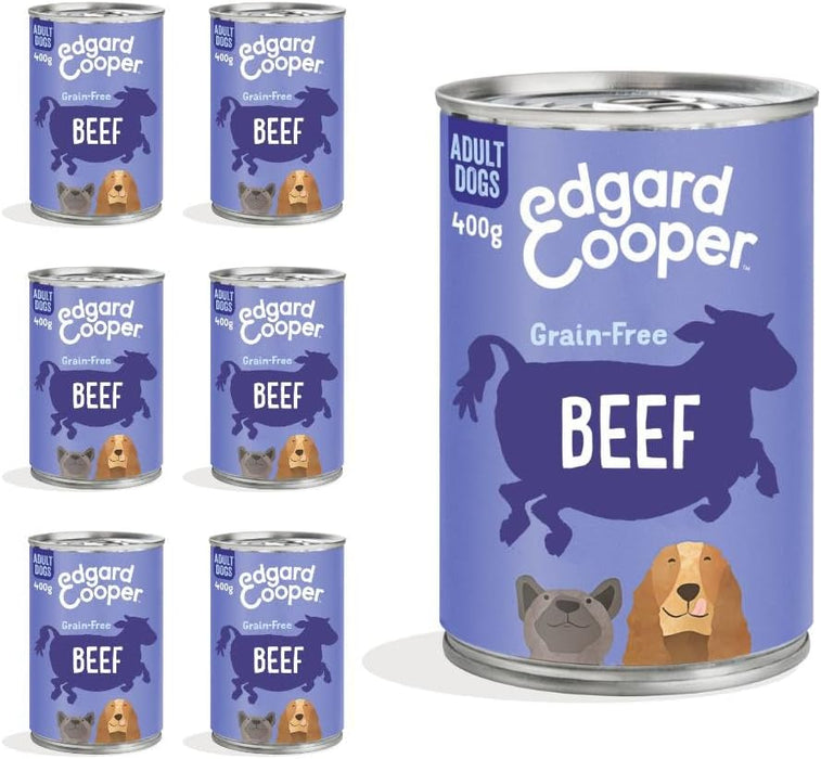 Edgard & Cooper Comida húmida para Cães, Puppy e Júnior - Sem cereais 400 gr x 6 latas, alimentação saudável saborosa e equilibrada - PetDoctors - Loja Online