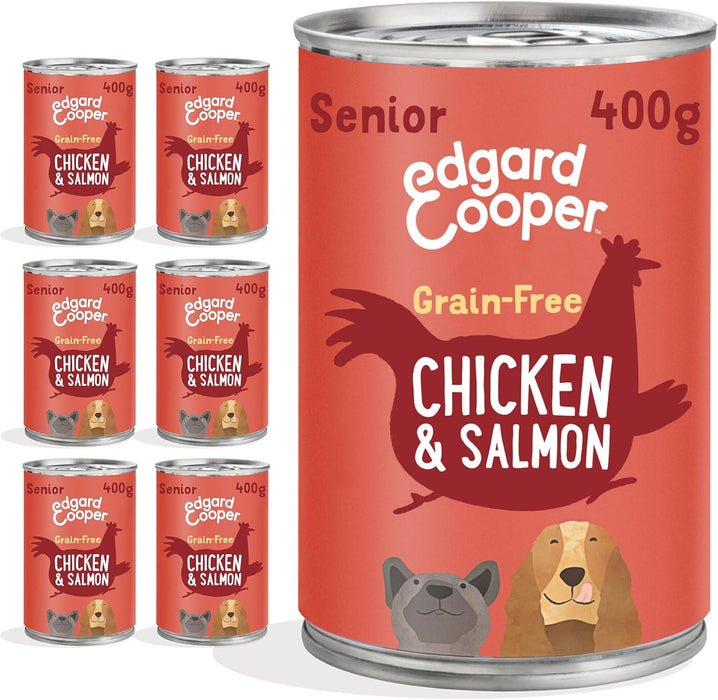 Edgard & Cooper Comida húmida para Cães, Puppy e Júnior - Sem cereais 400 gr x 6 latas, alimentação saudável saborosa e equilibrada - PetDoctors - Loja Online