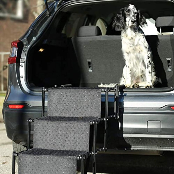 Escada de 4 degraus Dobrável e Transportável para Cães (Ajuda a Entrar e Saír do Automóvel) - PetDoctors - Loja Online