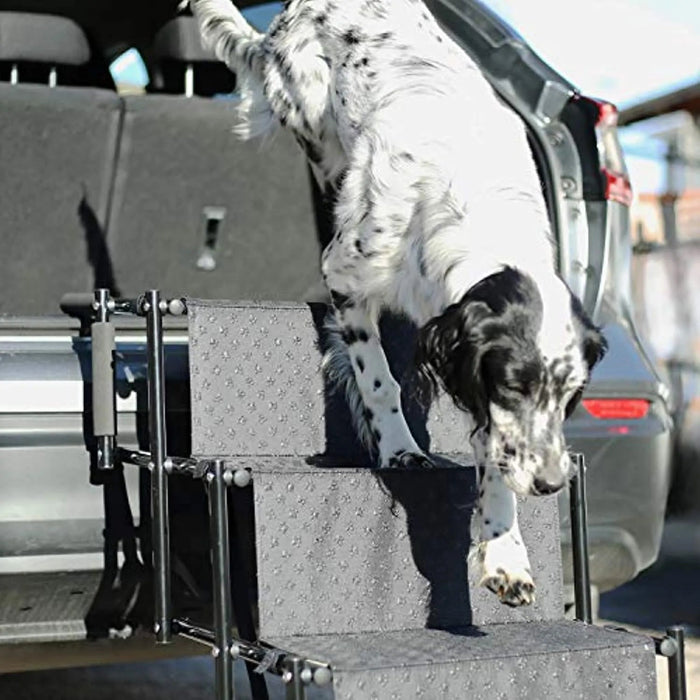 Escada de 4 degraus Dobrável e Transportável para Cães (Ajuda a Entrar e Saír do Automóvel) - PetDoctors - Loja Online