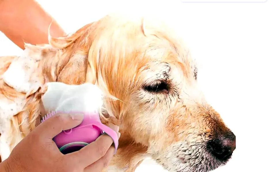 Escova de banho e massagem, para animais de estimação, com auto - dispensador de champô - PetDoctors - Loja Online