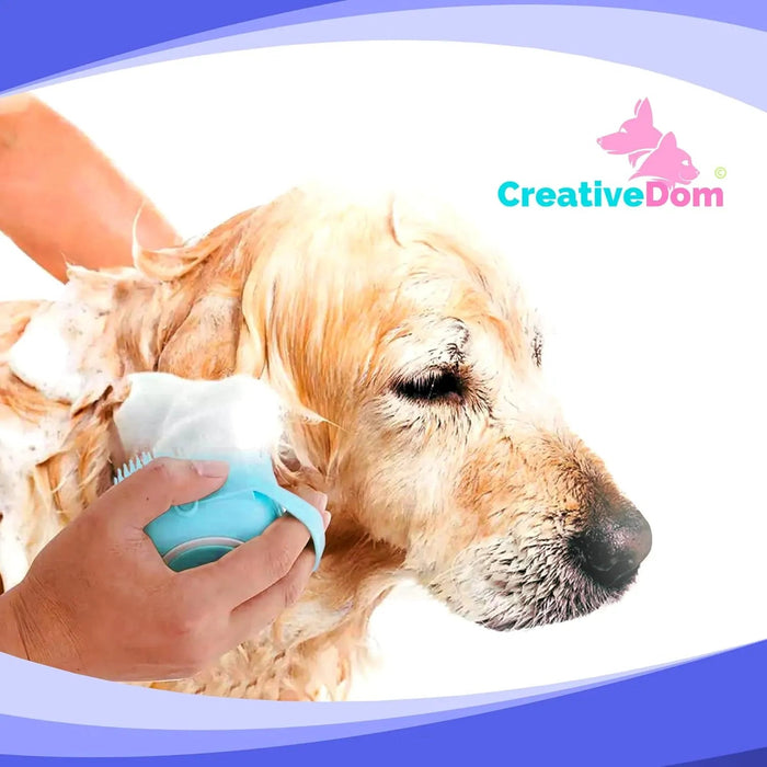 Escova de banho e massagem, para animais de estimação, com auto - dispensador de champô - PetDoctors - Loja Online