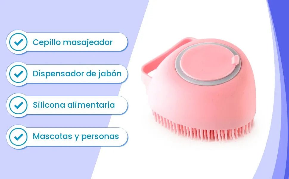 Escova de banho e massagem, para animais de estimação, com auto - dispensador de champô - PetDoctors - Loja Online