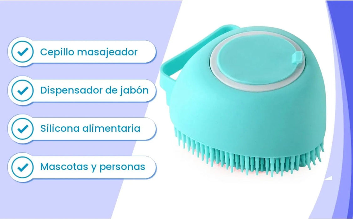 Escova de banho e massagem, para animais de estimação, com auto - dispensador de champô - PetDoctors - Loja Online