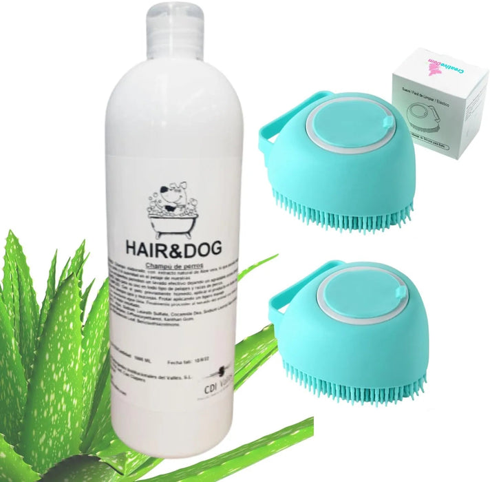 Escova de banho e massagem, para animais de estimação, com auto - dispensador de champô - PetDoctors - Loja Online