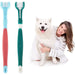 Escova de dentes para cães, 4 escovas de dentes - 2 de 3 cabeças e 2 normais - PetDoctors - Loja Online