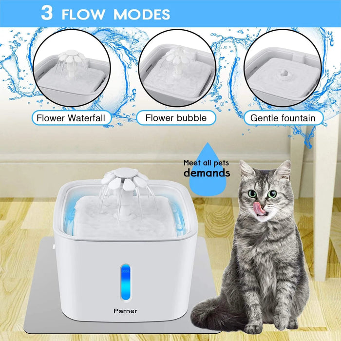 Fonte de Água Bebedouro 2,5 litros + 4 Filtros, para Gatos ou Cães - PetDoctors - Loja Online