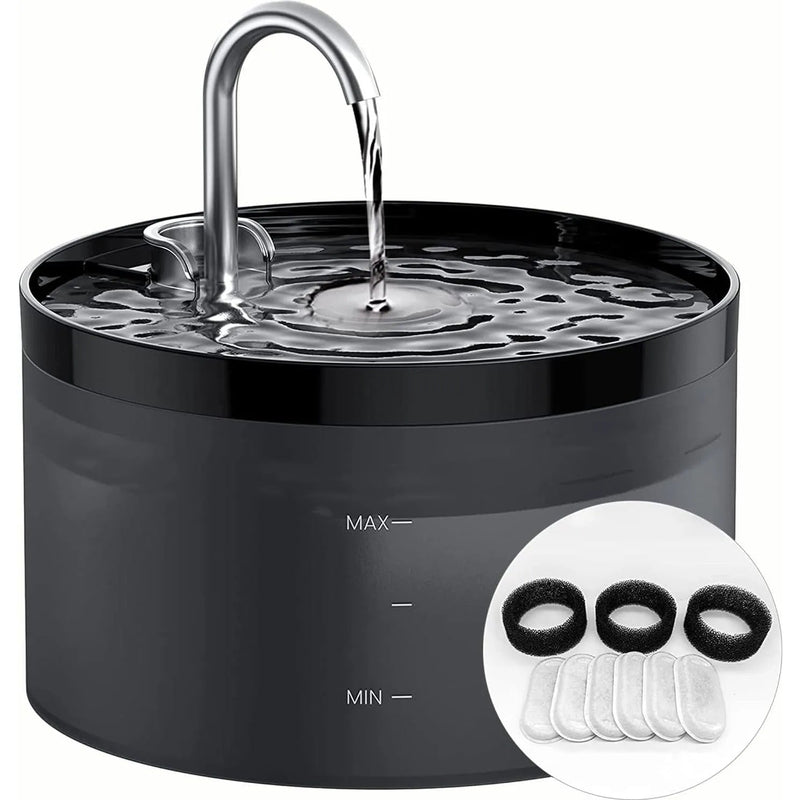 Fonte para gatos, bebedor para gatos em forma de torneira, bomba de água super silenciosa, dois padrões de fluxo de água - PetDoctors - Loja Online
