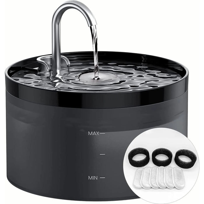 Fonte para gatos, bebedor para gatos em forma de torneira, bomba de água super silenciosa, dois padrões de fluxo de água - PetDoctors - Loja Online