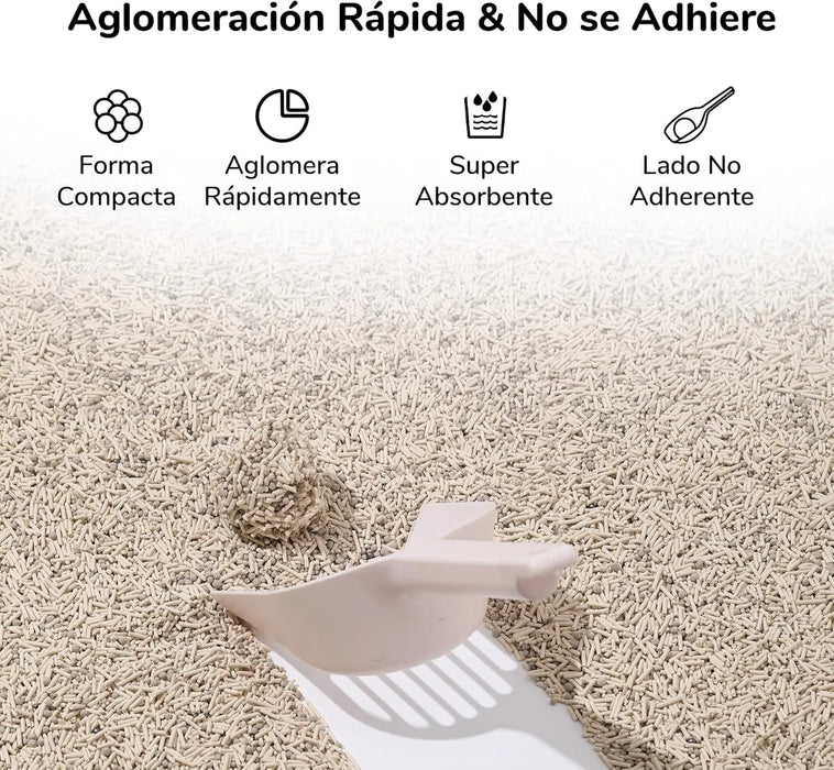 FUKUMARU Areia de tofu CHÁ BRANCO para gatos - areia aglomerante para gatos, tofu e bentonita para gatos, livre de pó e fácil de aglomerar, controlo de odores (chá branco), pode ser descartado na sanita - PetDoctors - Loja Online