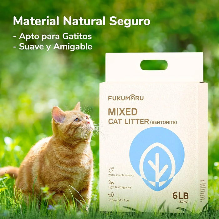 FUKUMARU Areia de tofu CHÁ BRANCO para gatos - areia aglomerante para gatos, tofu e bentonita para gatos, livre de pó e fácil de aglomerar, controlo de odores (chá branco), pode ser descartado na sanita - PetDoctors - Loja Online