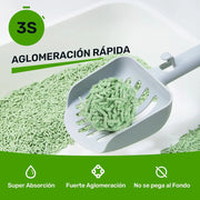 FUKUMARU Areia de tofu CHÁ VERDE para gatos - areia aglomerante para gatos, controlo de odores com aroma de chá verde, livre de pó e fácil de aglomerar, descartável em casa de banho - PetDoctors - Loja Online