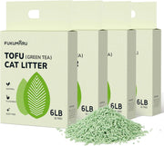 FUKUMARU Areia de tofu CHÁ VERDE para gatos - areia aglomerante para gatos, controlo de odores com aroma de chá verde, livre de pó e fácil de aglomerar, descartável em casa de banho - PetDoctors - Loja Online