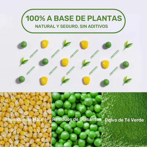 FUKUMARU Areia de tofu CHÁ VERDE para gatos - areia aglomerante para gatos, controlo de odores com aroma de chá verde, livre de pó e fácil de aglomerar, descartável em casa de banho - PetDoctors - Loja Online