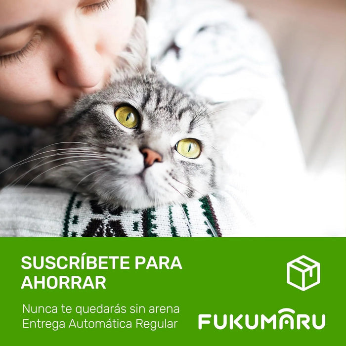 FUKUMARU Areia de tofu CHÁ VERDE para gatos - areia aglomerante para gatos, controlo de odores com aroma de chá verde, livre de pó e fácil de aglomerar, descartável em casa de banho - PetDoctors - Loja Online