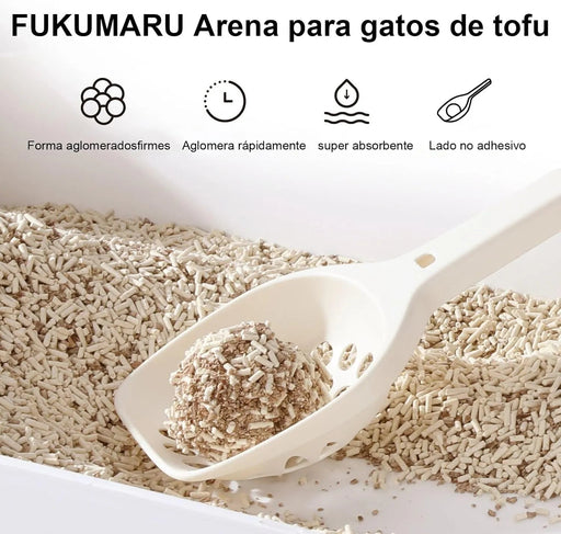 FUKUMARU Areia de tofu de MACIEIRA para gatos - areia aglomerante para gatos, mistura de pellets de madeira de macieira, sem pó e fácil de aglomerar, controlo de odor, pode ser despejado na sanita - PetDoctors - Loja Online