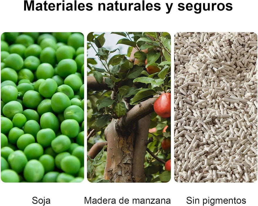 FUKUMARU Areia de tofu de MACIEIRA para gatos - areia aglomerante para gatos, mistura de pellets de madeira de macieira, sem pó e fácil de aglomerar, controlo de odor, pode ser despejado na sanita - PetDoctors - Loja Online