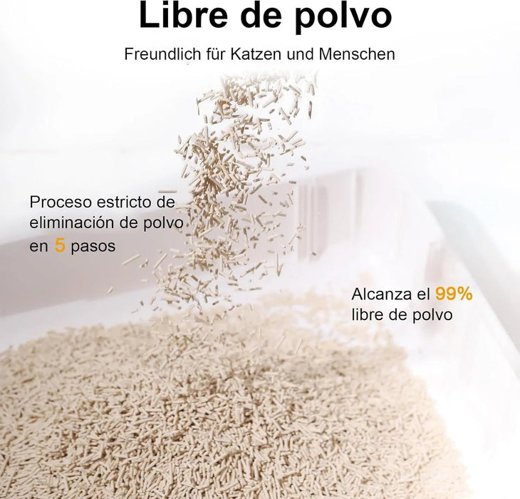FUKUMARU Areia de tofu MILHO para gatos - areia aglomerante para gatos, mistura de pellets de milho, livre de pó e fácil de aglomerar, controlo de odores, pode ser descartado na sanita - PetDoctors - Loja Online
