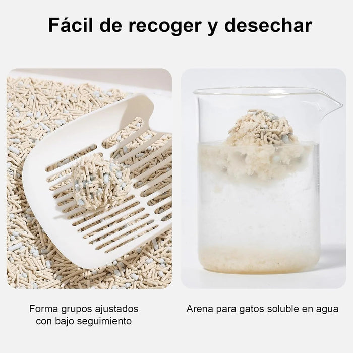 FUKUMARU Areia de tofu para gatos, areia aglomerante rápida para gatos com material superabsorvente, absorção instantânea e sem poeira, controlo de odores - PetDoctors - Loja Online