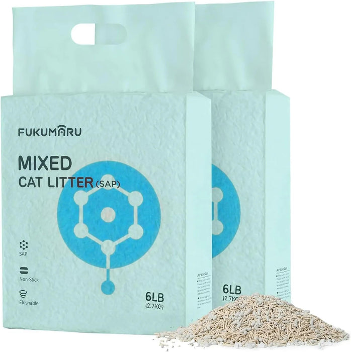 FUKUMARU Areia de tofu para gatos, areia aglomerante rápida para gatos com material superabsorvente, absorção instantânea e sem poeira, controlo de odores - PetDoctors - Loja Online