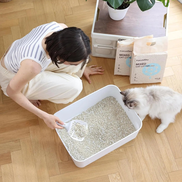 FUKUMARU Areia de tofu para gatos, areia aglomerante rápida para gatos com material superabsorvente, absorção instantânea e sem poeira, controlo de odores - PetDoctors - Loja Online