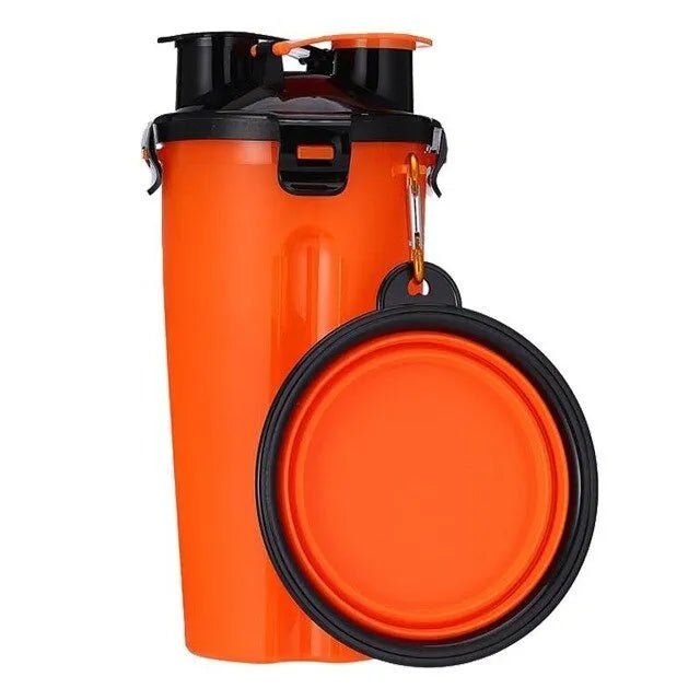 Garrafa Portátil Multifuncional para Água e Comida em Simultâneo (Bebedouro / Comedouro) - PetDoctors - Loja Online