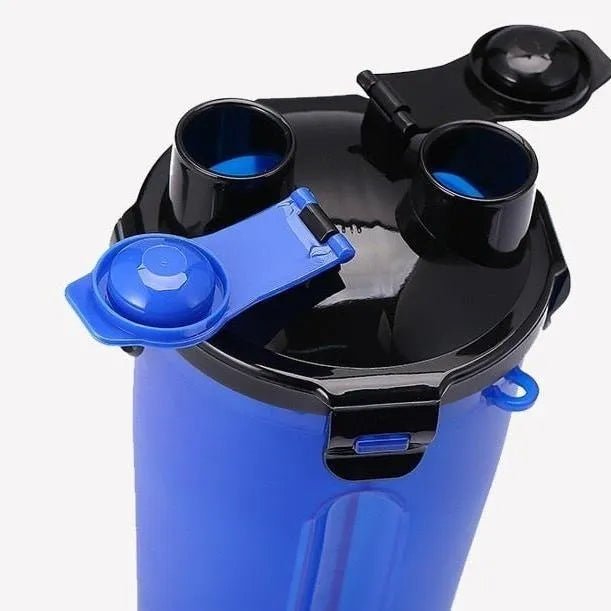 Garrafa Portátil Multifuncional para Água e Comida em Simultâneo (Bebedouro / Comedouro) - PetDoctors - Loja Online
