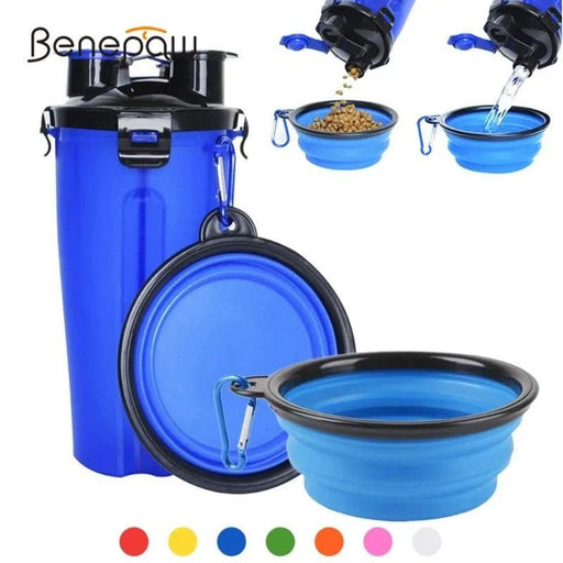 Garrafa Portátil Multifuncional para Água e Comida em Simultâneo (Bebedouro / Comedouro) - PetDoctors - Loja Online