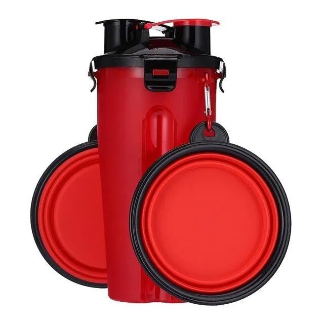 Garrafa Portátil Multifuncional para Água e Comida em Simultâneo (Bebedouro / Comedouro) - PetDoctors - Loja Online