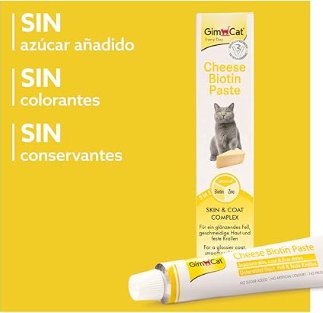 GimCat Cheese Biotin, pasta de queijo com biotina com queijo aromático, zinco e óleo de linhaça para a pelagem, pele e unhas - PetDoctors - Loja Online