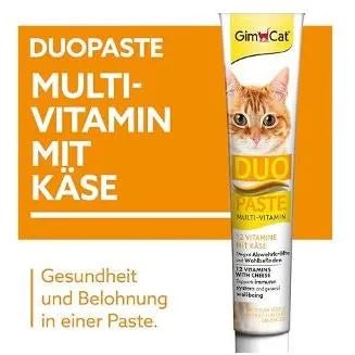 GimCat Duo pasta multivitaminas - vitaminas valiosas aumentam as defesas e o bem - estar - 1 tubo (1 x 50 g) - PetDoctors - Loja Online
