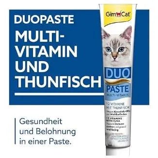 GimCat Duo pasta multivitaminas - vitaminas valiosas aumentam as defesas e o bem - estar - 1 tubo (1 x 50 g) - PetDoctors - Loja Online