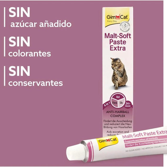GimCat Malt - Soft Extra, pasta com malte - Anti - Hairball snack para gatos favorece a excreção de bolas de pelo - PetDoctors - Loja Online