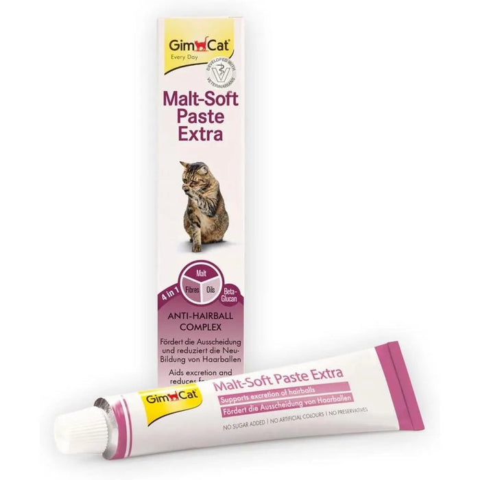 GimCat Malt - Soft Extra, pasta com malte - Anti - Hairball snack para gatos favorece a excreção de bolas de pelo - PetDoctors - Loja Online