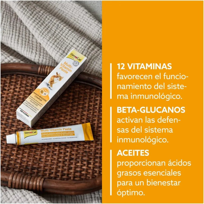 GimCat Multi - vitamina pasta multivitaminas - snack saudável para gatos que ativa as defesas e fortalece o sistema imunitário - PetDoctors - Loja Online