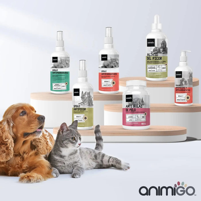 Gotas anti - comichão para cães e gatos 250 ml - ação eficaz contra a comichão, ideal para alergias a ervas, pólen e alimentos dos seus animais de estimação, alivia a comichão em gatos e cães - PetDoctors - Loja Online