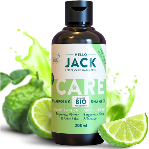 Hello Jack Champô para cão anti - comichão, natural - alívio rápido para pele sensível com óleo de árvore de chá - pelagem com brilho e suavidade - PetDoctors - Loja Online
