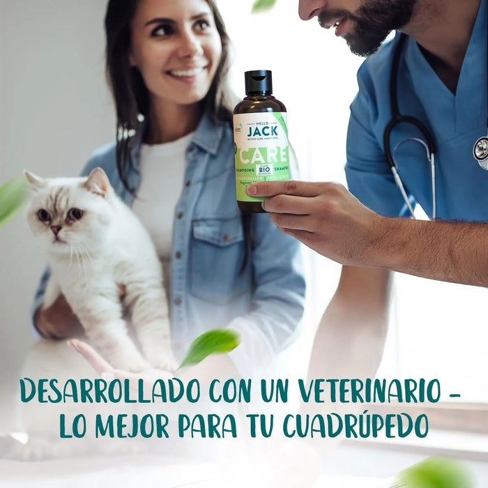 Hello Jack Champô para cão anti - comichão, natural - alívio rápido para pele sensível com óleo de árvore de chá - pelagem com brilho e suavidade - PetDoctors - Loja Online