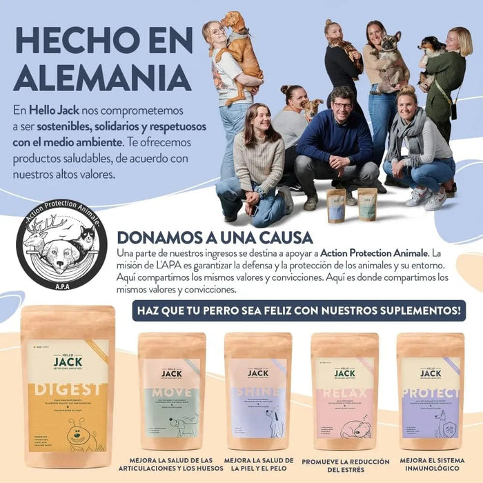 Hello Jack Digest Suplemento para cães - Guloseimas mastigáveis para cães para digestão, saúde intestinal e consistência das fezes - sabor de manteiga de amendoim - PetDoctors - Loja Online