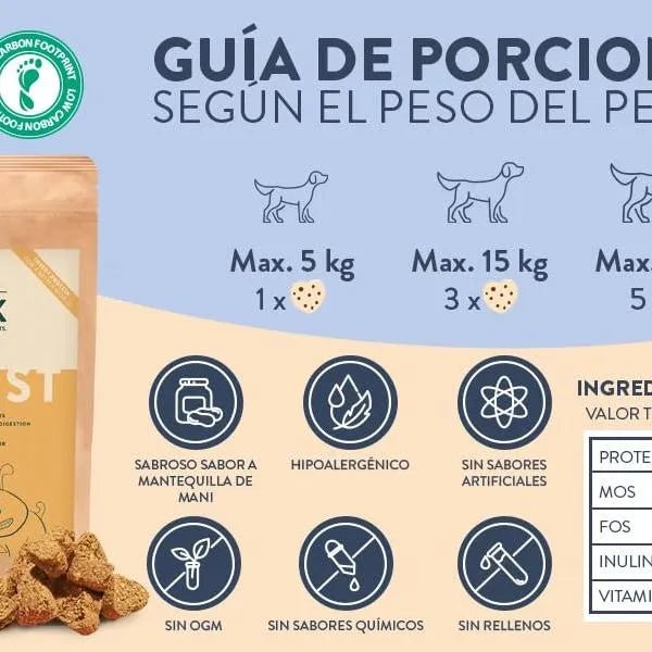 Hello Jack Digest Suplemento para cães - Guloseimas mastigáveis para cães para digestão, saúde intestinal e consistência das fezes - sabor de manteiga de amendoim - PetDoctors - Loja Online