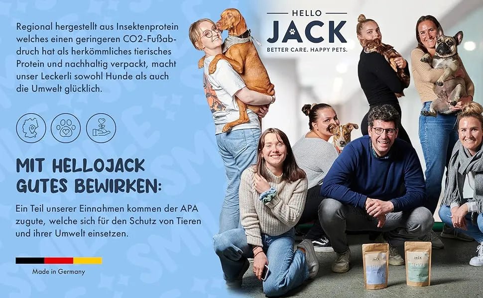 Hello Jack Limpeza natural para mau hálito de cães - até 4 meses de fornecimento - limpa os dentes e ajuda a eliminar o mau hálito do cão - evita o tártaro - PetDoctors - Loja Online